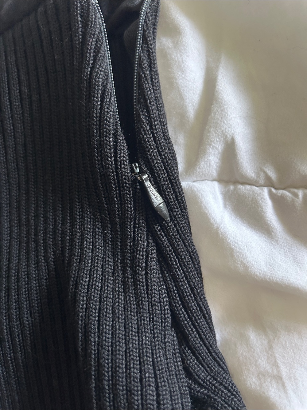 Prada Black Two-Texture Ribbed Mini Skirt - Picture 4 of 9